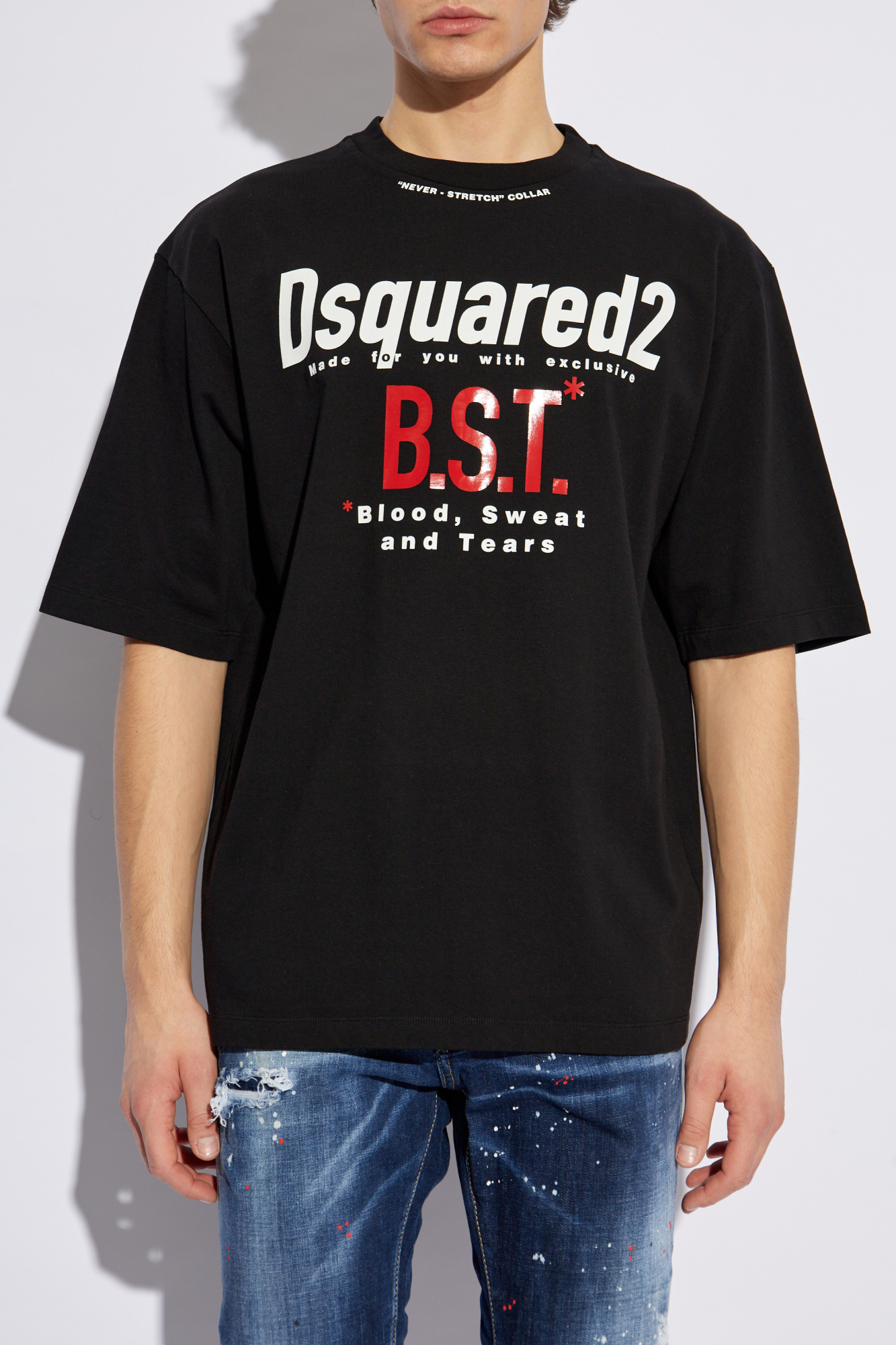 Tシャツ・カットソー D SQUARED2 FW25 Printed T-shirt (S74GD1478D20033 100) DSQUARED2｜SHORT-SLEEVED ROUND NECK T-SHIRTS (S71GD1424 (D
